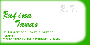 rufina tamas business card